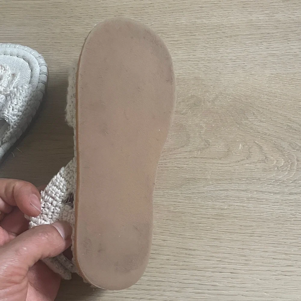 Zara Kids Cream Crochet Flower Sandals - Picture 8 of 8